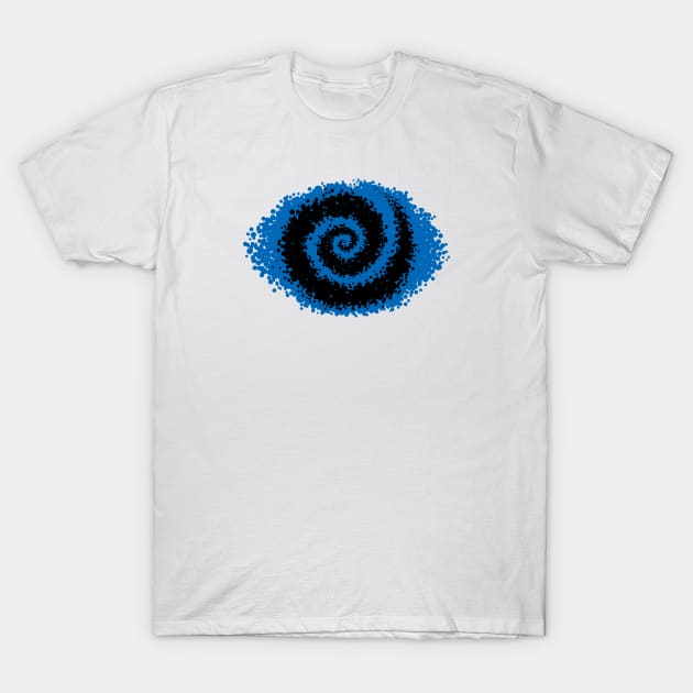 Krackle Swirl - Dark Blue T-Shirt by GreggSchigiel